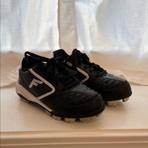 Franklin Black and White Baseball Cleats